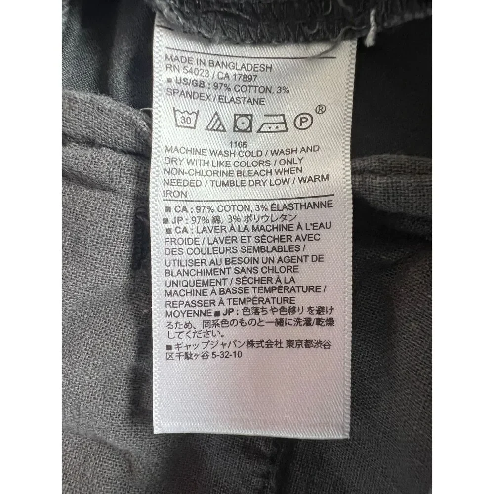 Banana Republic Men's Skinny Lived-In Chino Pants Flint Grey Size 32 x 34